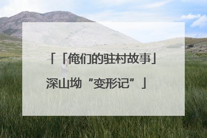 「俺们的驻村故事」深山坳“变形记”