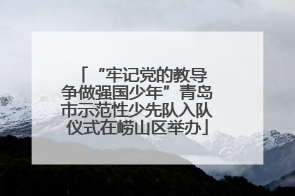 “牢记党的教导 争做强国少年”青岛市示范性少先队入队仪式在崂山区举办
