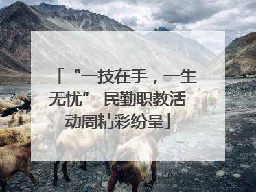 “一技在手，一生无忧” 民勤职教活动周精彩纷呈