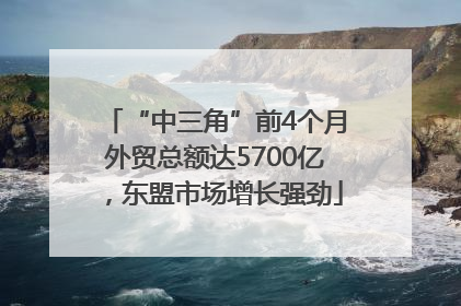 “中三角”前4个月外贸总额达5700亿，东盟市场增长强劲