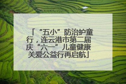 “五小”防治护童行，连云港市第二届庆“六一”儿童健康关爱公益行再启航