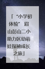 “小学初体验” 眉山彭山二小助力区幼萌娃探秘成长之旅
