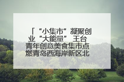 “小集市”凝聚创业“大能量” 王台青年创意美食集市点燃青岛西海岸新区北部新城夜经济