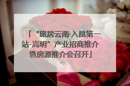 “旅居云南·入昆第一站-嵩明”产业招商推介暨房源推介会召开