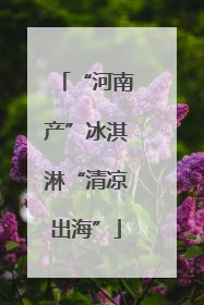 “河南产”冰淇淋“清凉出海”