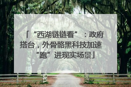 “西湖链链看”：政府搭台，外骨骼黑科技加速“跑”进现实场景