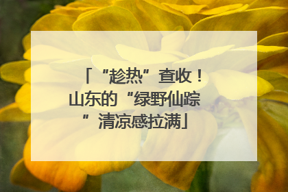 “趁热”查收！山东的“绿野仙踪”清凉感拉满