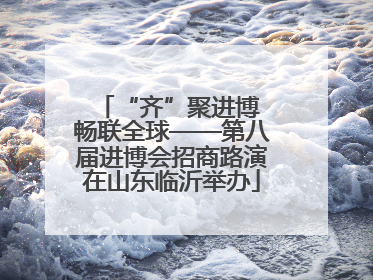 “齐”聚进博 畅联全球——第八届进博会招商路演在山东临沂举办