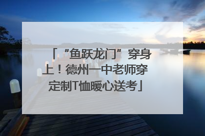 “鱼跃龙门”穿身上！德州一中老师穿定制T恤暖心送考