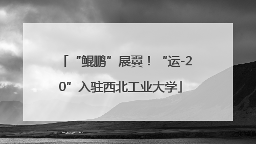 “鲲鹏”展翼！“运-20”入驻西北工业大学