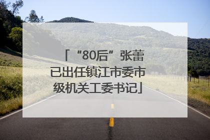“80后”张蕾已出任镇江市委市级机关工委书记