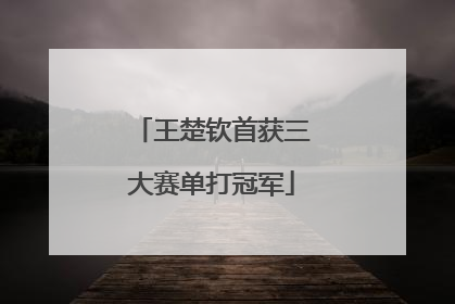 王楚钦首获三大赛单打冠军