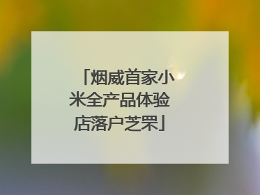 烟威首家小米全产品体验店落户芝罘