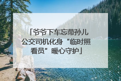 爷爷下车忘带孙儿 公交司机化身“临时照看员”暖心守护