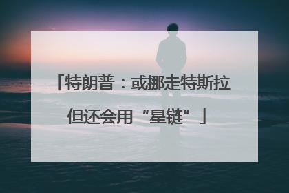 特朗普：或挪走特斯拉 但还会用“星链”