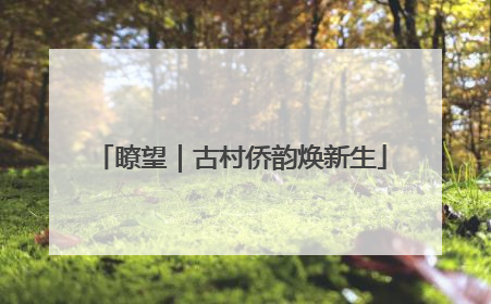瞭望｜古村侨韵焕新生