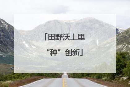 田野沃土里“种”创新
