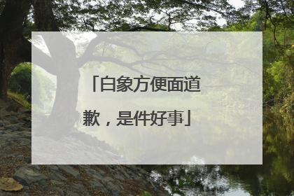 白象方便面道歉，是件好事