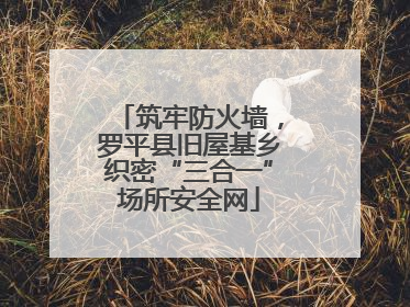 筑牢防火墙，罗平县旧屋基乡织密“三合一”场所安全网