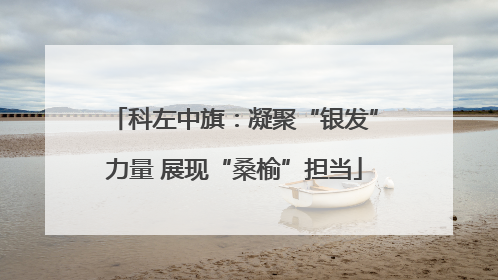 科左中旗：凝聚“银发”力量 展现“桑榆”担当