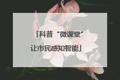 科普“微课堂”让市民感知智能