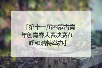 第十一届内蒙古青年创青春大赛决赛在呼和浩特举办