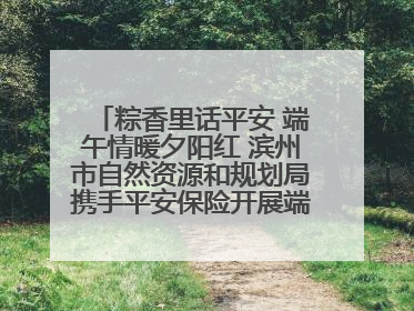 粽香里话平安 端午情暖夕阳红 滨州市自然资源和规划局携手平安保险开展端午主题活动