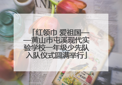 红领巾 爱祖国——黄山市屯溪现代实验学校一年级少先队入队仪式圆满举行