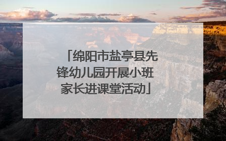 绵阳市盐亭县先锋幼儿园开展小班家长进课堂活动