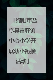 绵阳市盐亭县富驿镇中心小学开展幼小衔接活动