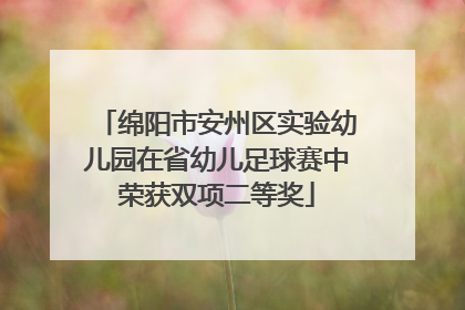 绵阳市安州区实验幼儿园在省幼儿足球赛中荣获双项二等奖