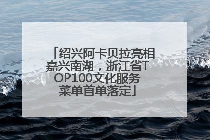 绍兴阿卡贝拉亮相嘉兴南湖，浙江省TOP100文化服务菜单首单落定