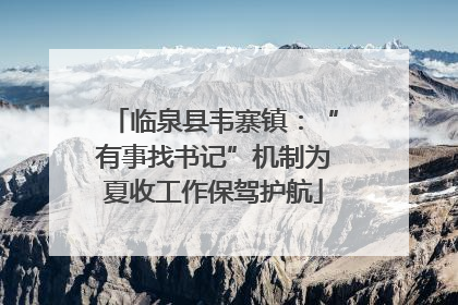 临泉县韦寨镇：“有事找书记”机制为夏收工作保驾护航