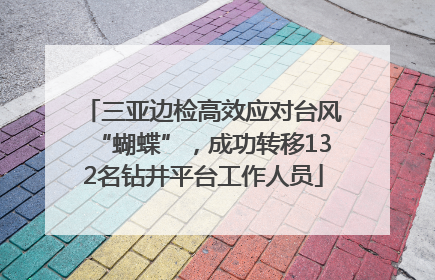 三亚边检高效应对台风“蝴蝶”，成功转移132名钻井平台工作人员