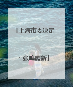 上海市委决定：张鸣履新