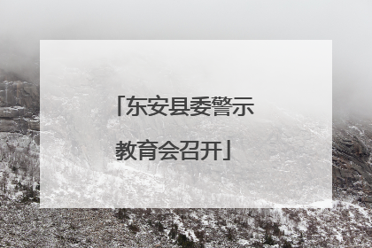 东安县委警示教育会召开