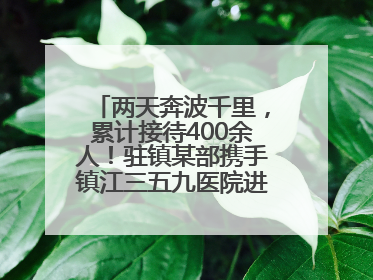 两天奔波千里，累计接待400余人！驻镇某部携手镇江三五九医院进村开展健康帮扶