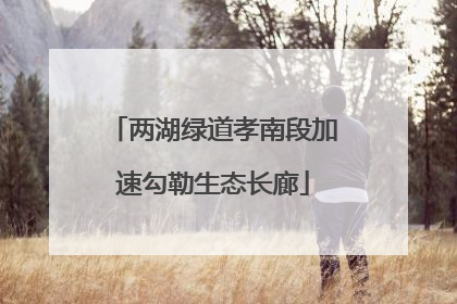 两湖绿道孝南段加速勾勒生态长廊