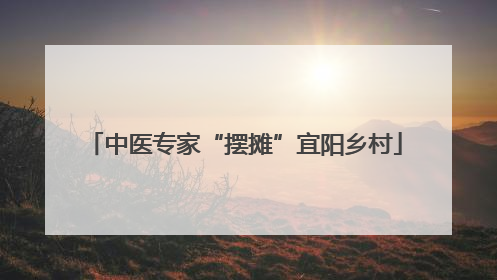 中医专家“摆摊”宜阳乡村