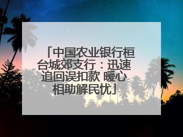中国农业银行桓台城郊支行：迅速追回误扣款 暖心相助解民忧