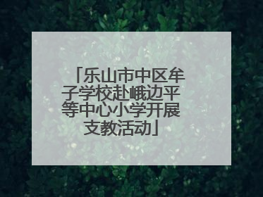 乐山市中区牟子学校赴峨边平等中心小学开展支教活动