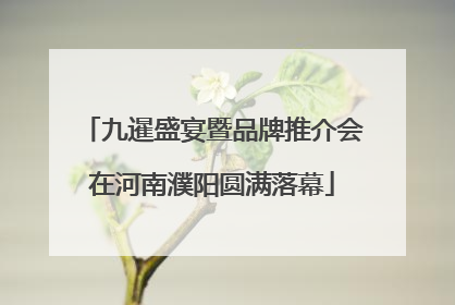 九暹盛宴暨品牌推介会在河南濮阳圆满落幕