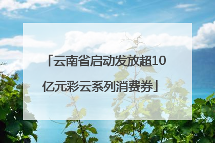 云南省启动发放超10亿元彩云系列消费券