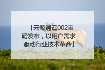 云鲸逍遥002重磅发布，以用户需求驱动行业技术革命
