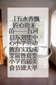 五水香飘 匠心育禾苗——五河县东刘集中心小学劳动教育实践成果展暨夏集小学首届美食节盛大举行