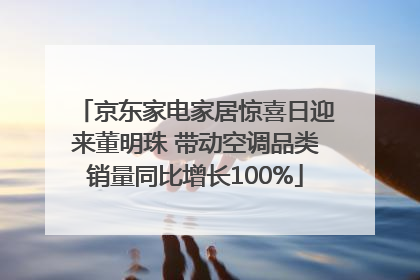 京东家电家居惊喜日迎来董明珠 带动空调品类销量同比增长100%