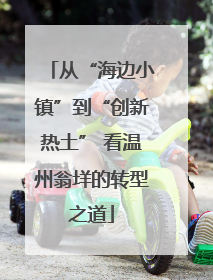 从“海边小镇”到“创新热土” 看温州翁垟的转型之道