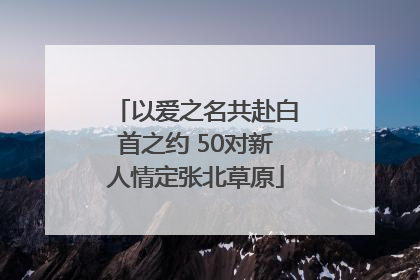 以爱之名共赴白首之约 50对新人情定张北草原