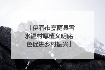 伊春市嘉荫县雪水温村厚植文明底色促进乡村振兴