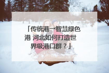 传统港→智慧绿色港 河北如何打造世界级港口群？